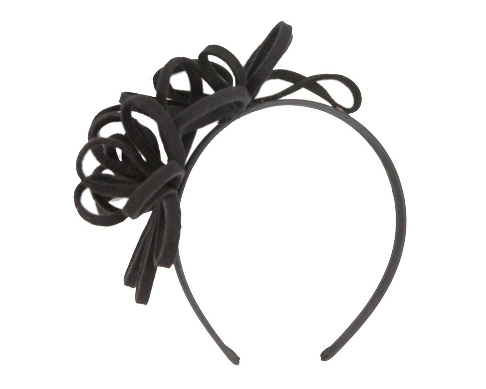 Black felt loops winter fascinator by Max Alexander - Image 2