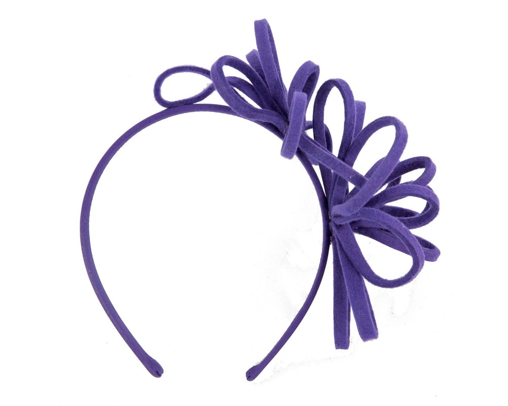 Purple felt loops winter fascinator by Max Alexander - Image 4
