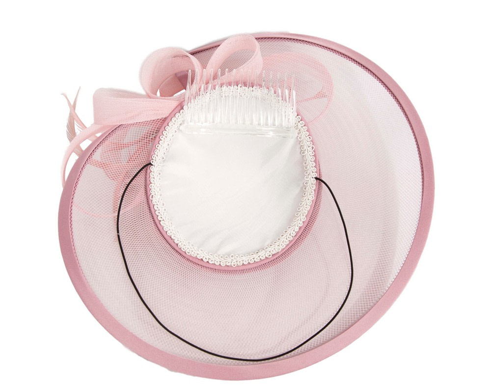 Dusty pink custom made cocktail hat - Image 6