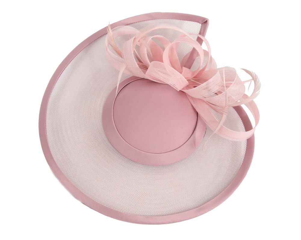 Dusty pink custom made cocktail hat - Image 3