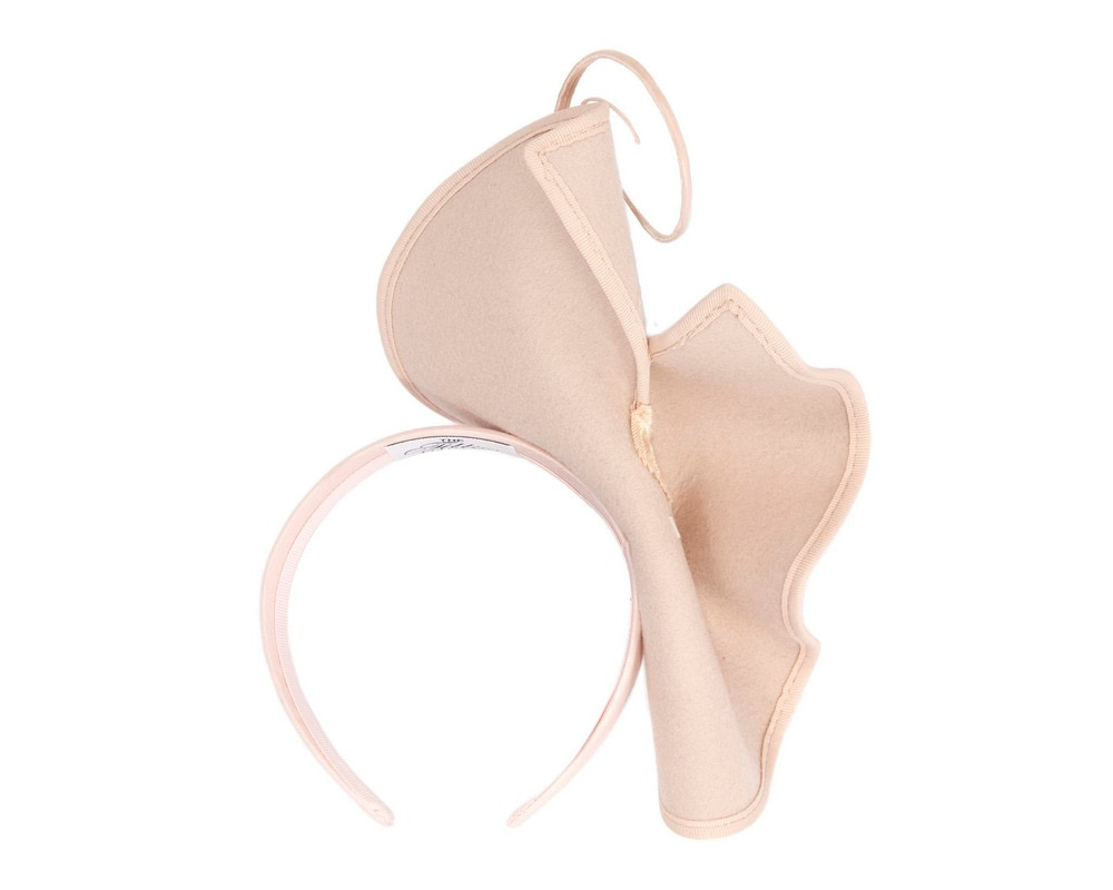 Nude felt winter fascinator by Fillies Collection - Fascinators.com.au Nude felt winter fascinator by Fillies Collection - Image 4