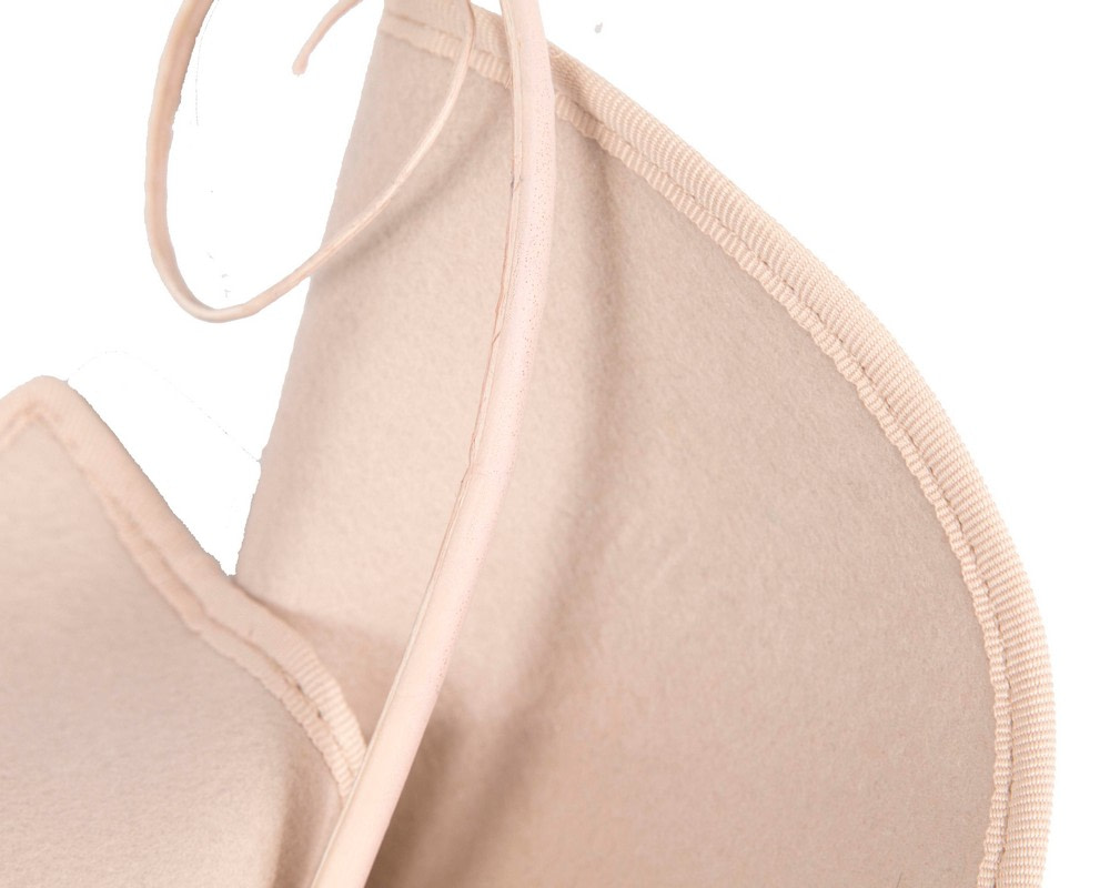 Nude felt winter fascinator by Fillies Collection - Fascinators.com.au Nude felt winter fascinator by Fillies Collection - Image 3