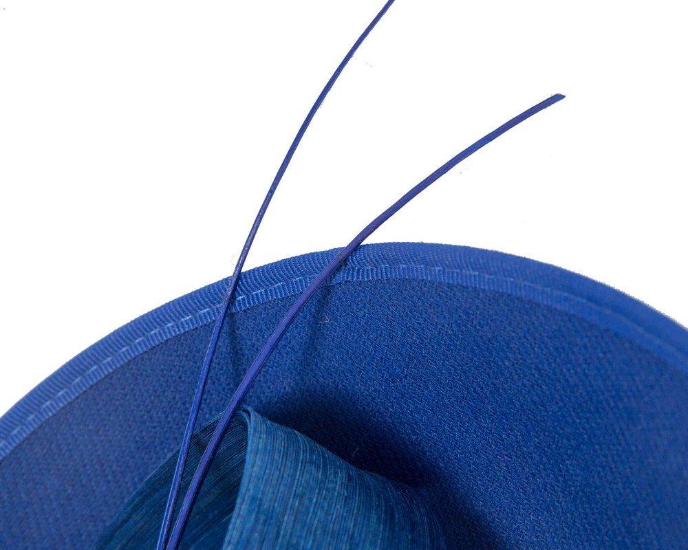 Royal blue winter fascinator with bow and feathers - Fascinators.com.au Royal blue winter fascinator with bow and feathers - Image 3