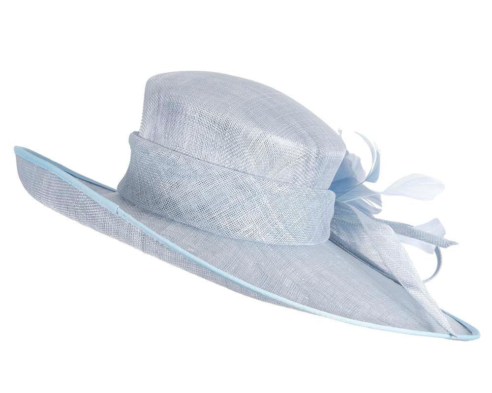 Wide brim light blue fashion hat by Max Alexander - Image 6