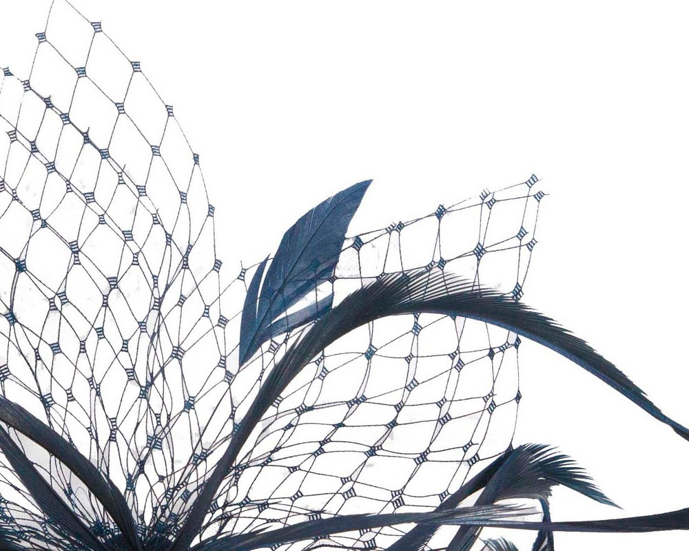 Navy custom made fascinator comb - Image 3