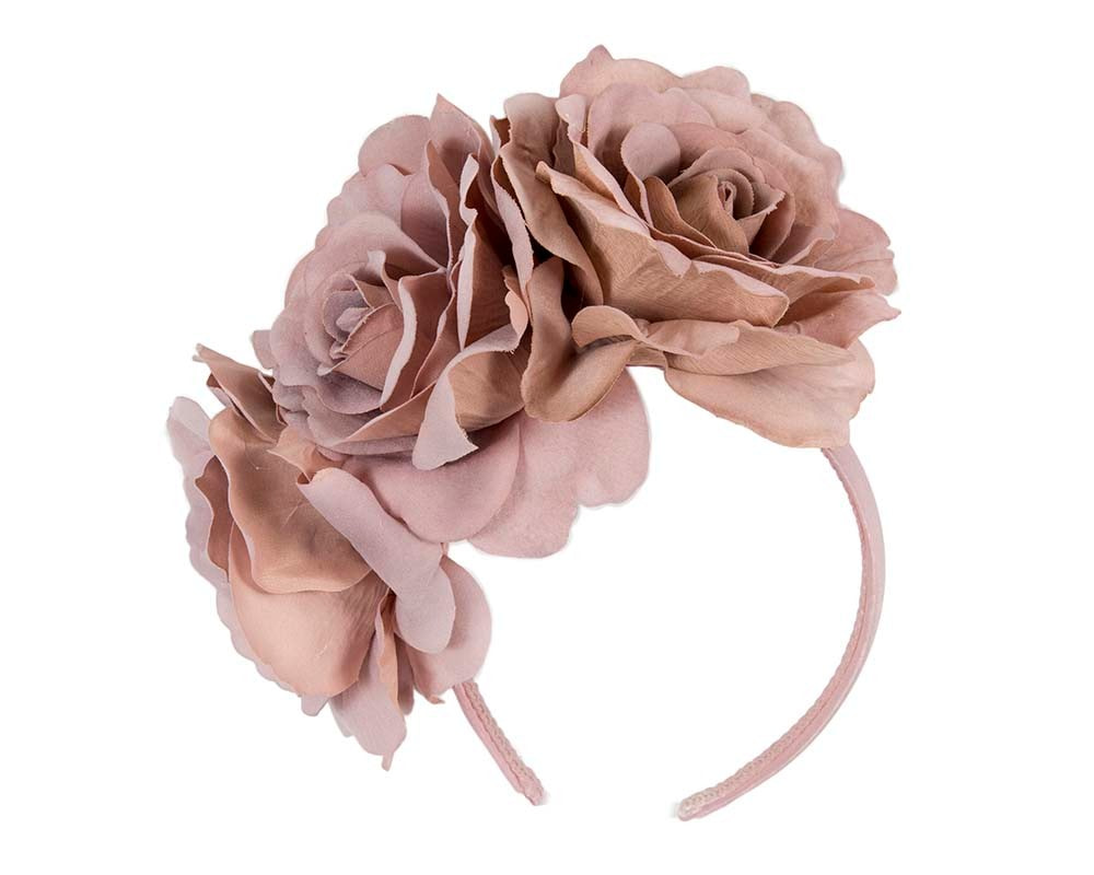 Max Alexander Soft Dusty Pink Flower Headband - Image 2