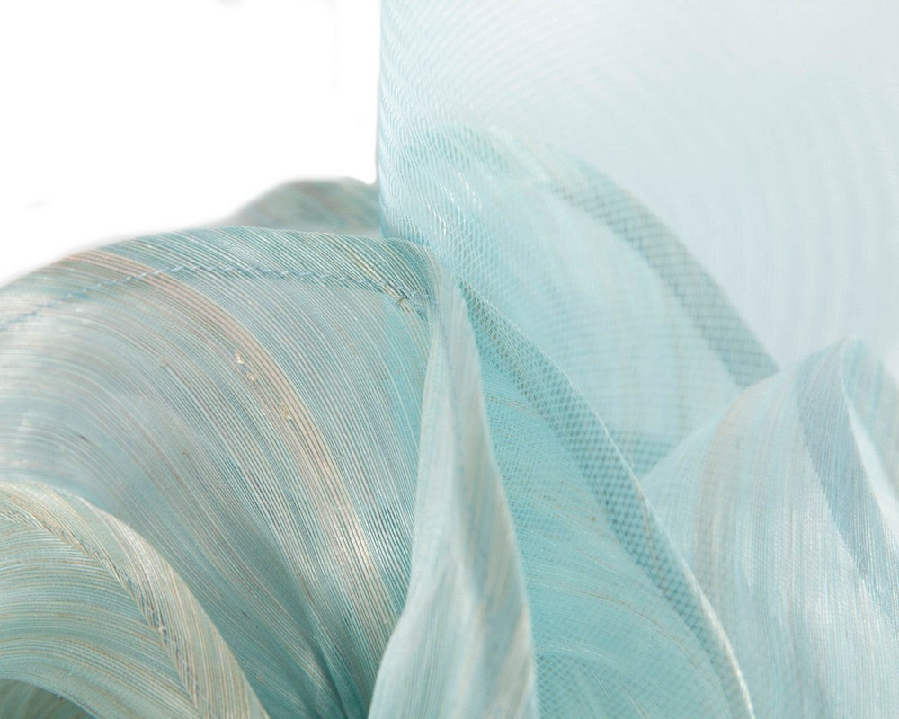 Bespoke light blue fascinator by Fillies Collection - Image 3