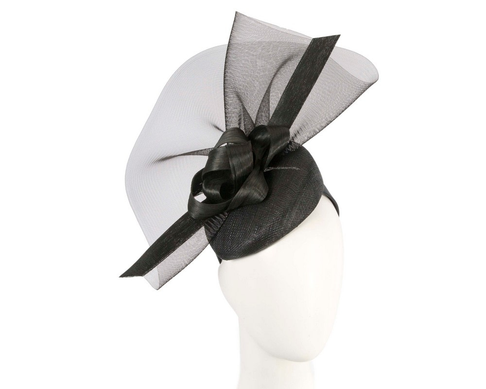 Large black spring racing fascinator by Fillies Collection
