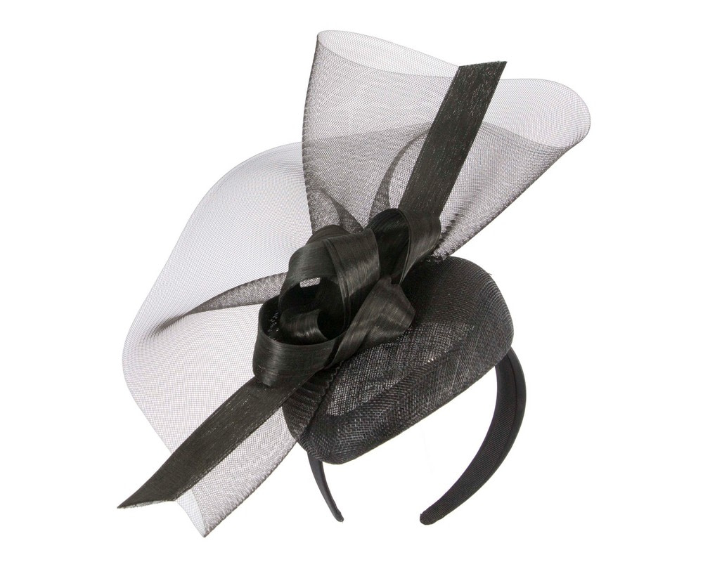 Large black spring racing fascinator by Fillies Collection - Fascinators.com.au Large black spring racing fascinator by Fillies Collection - Image 2