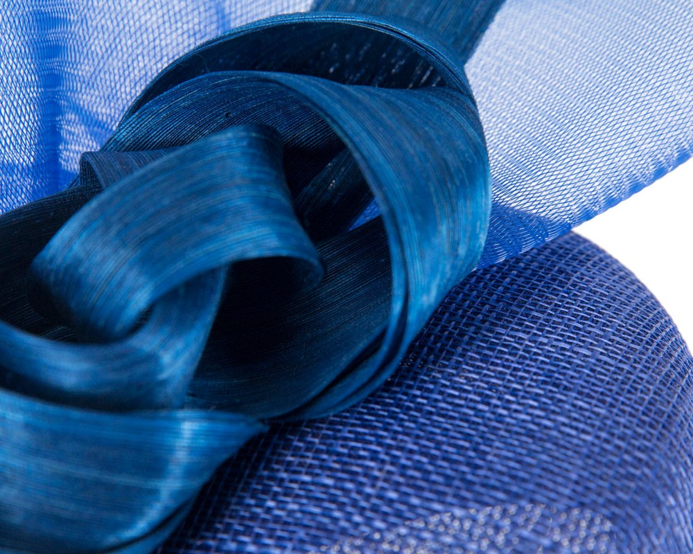 Large royal blue spring racing fascinator by Fillies Collection - Image 5