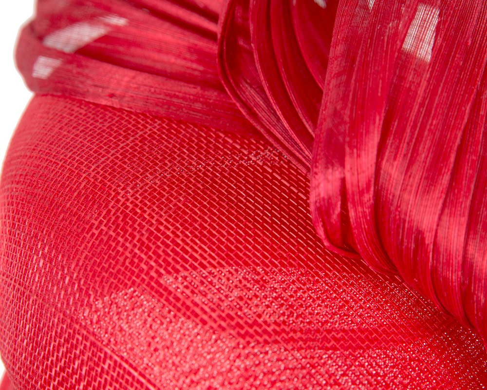 Red pillbox silk abaca bow by Fillies Collection S307 - Image 5