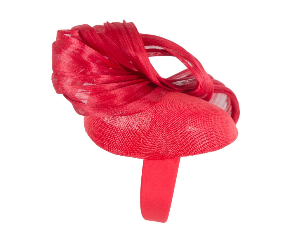 Red pillbox silk abaca bow by Fillies Collection S307 - Image 4