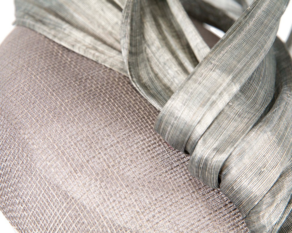 Silver pillbox silk abaca bow by Fillies Collection S307 - Image 5
