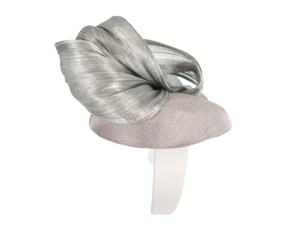 Silver pillbox silk abaca bow by Fillies Collection S307 - Image 4