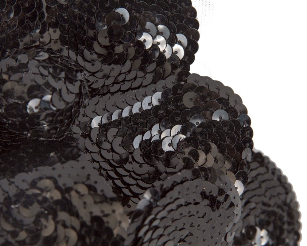 Max Alexander Sparkling Black Sequin Flower Fascinator - Image 3