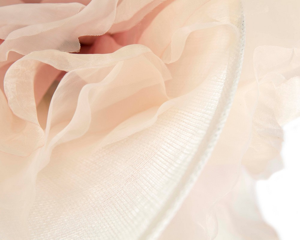 Large cream & pink racing hatinator by Fillies Collection - Fascinators.com.au Large cream & pink racing hatinator by Fillies Collection - Image 5