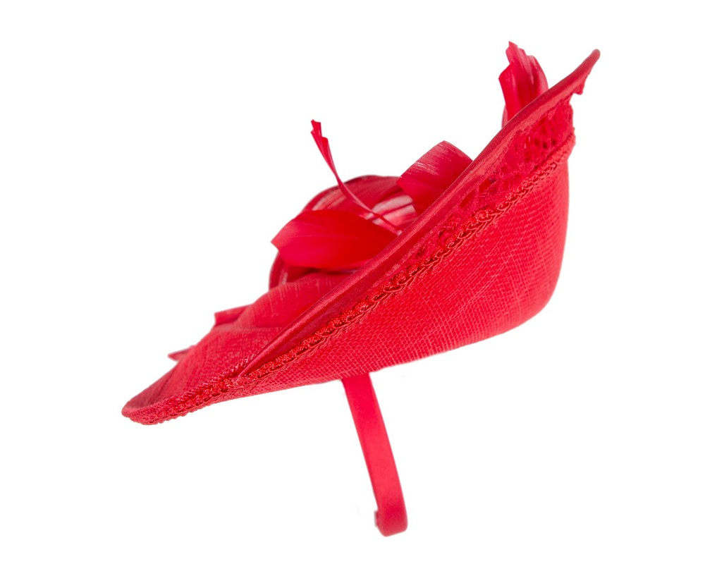 Large red spring racing fascinator by Fillies Collection - Fascinators.com.au Large red spring racing fascinator by Fillies Collection - Image 3