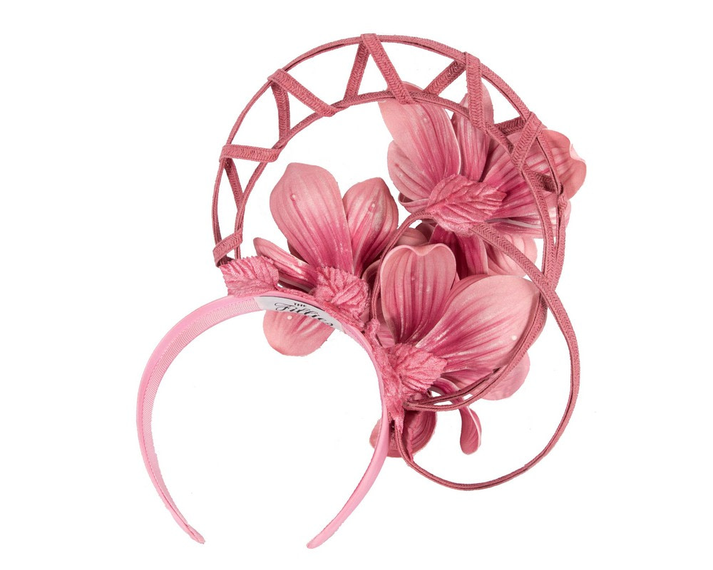 Dusty pink flower fascinator headband by Fillies Collection - Fascinators.com.au Dusty pink flower fascinator headband by Fillies Collection - Image 4