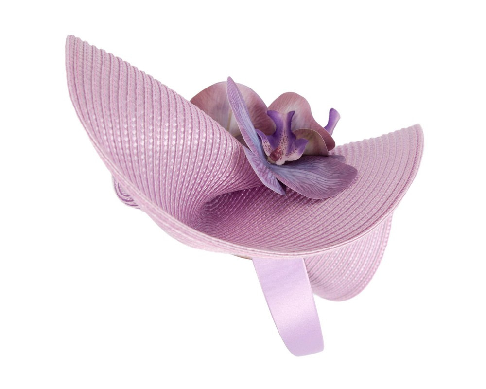 Large lilac fascinator with orchid flowers by Fillies Collection - Fascinators.com.au Large lilac fascinator with orchid flowers by Fillies Collection - Image 3