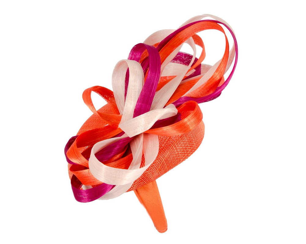 Multicolor pillbox fascinator by Fillies Collection S302ORMAPI - Fascinators.com.au Multicolor pillbox fascinator by Fillies Collection S302ORMAPI - Image 3