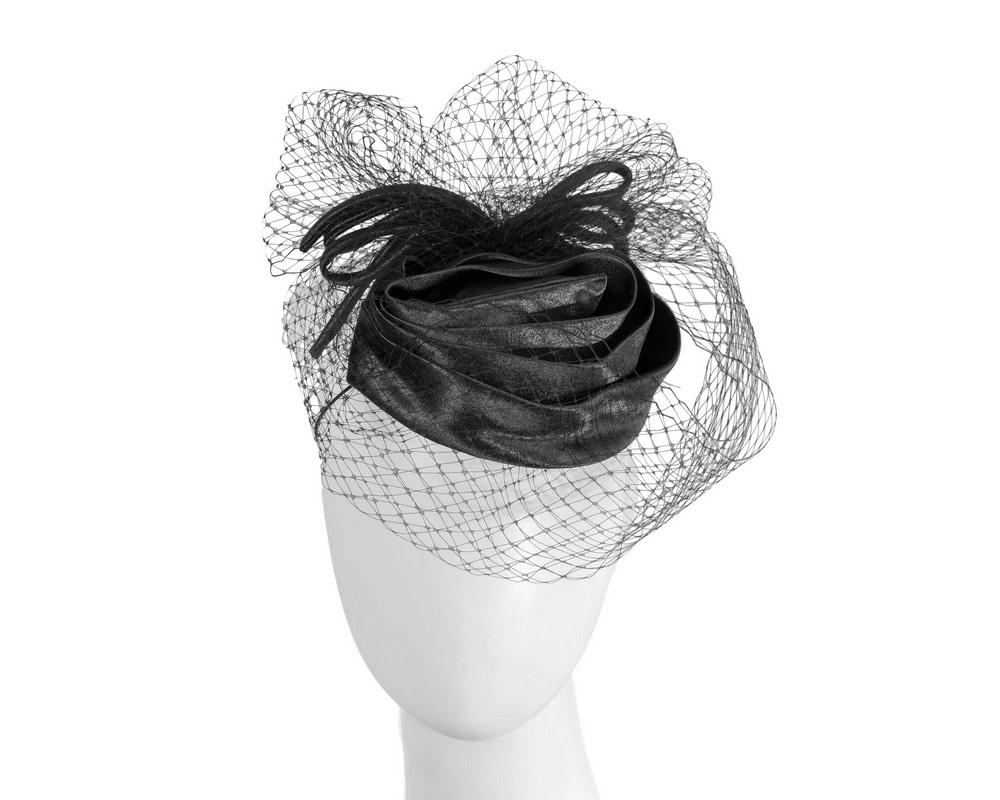 Black custom made cocktail hat
