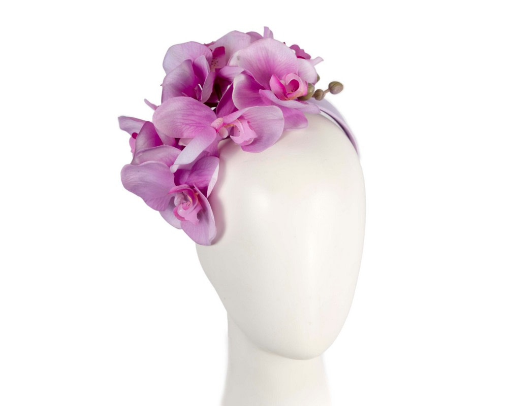 Life-like lilac orchid flower headband by Fillies Collection