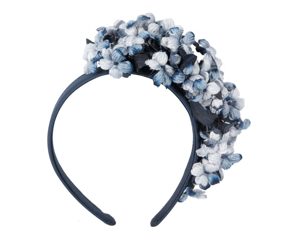 Max Alexander blue flower fascinator headband - Image 4