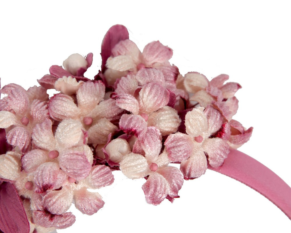 Max Alexander pink flower fascinator headband - Fascinators.com.au Max Alexander pink flower fascinator headband - Image 3