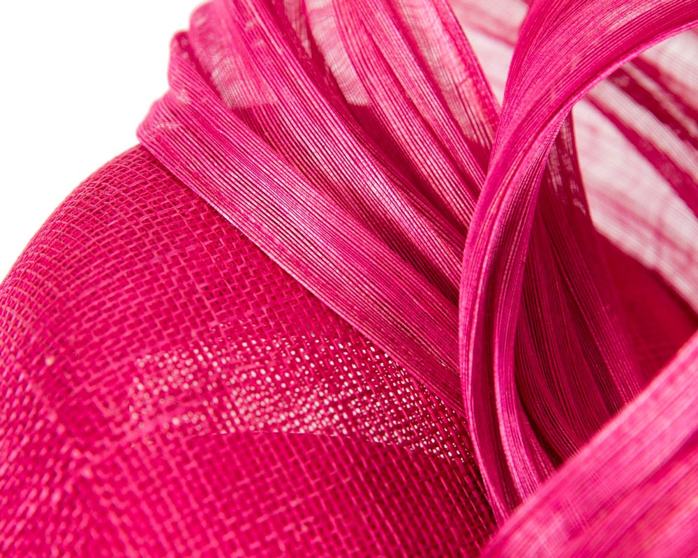 Fuchsia pillbox silk abaca bow by Fillies Collection S307 - Fascinators.com.au Fuchsia pillbox silk abaca bow by Fillies Collection S307 - Image 5