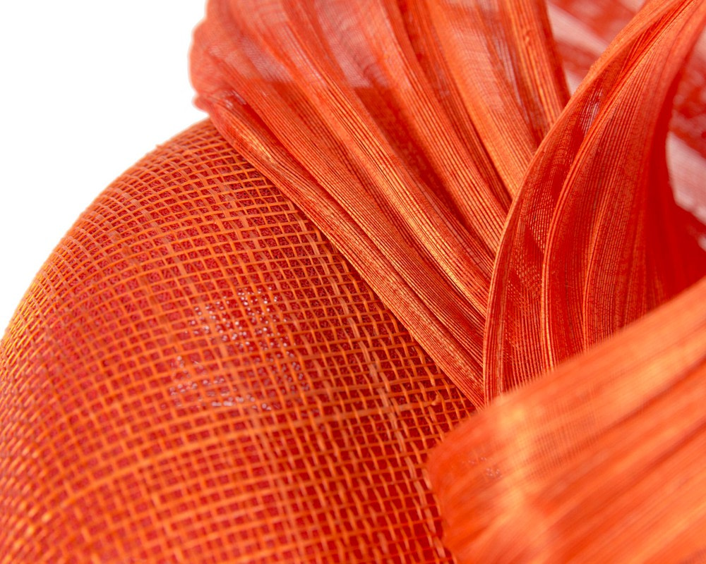 Orange pillbox silk abaca bow by Fillies Collection S307 - Fascinators.com.au Orange pillbox silk abaca bow by Fillies Collection S307 - Image 5