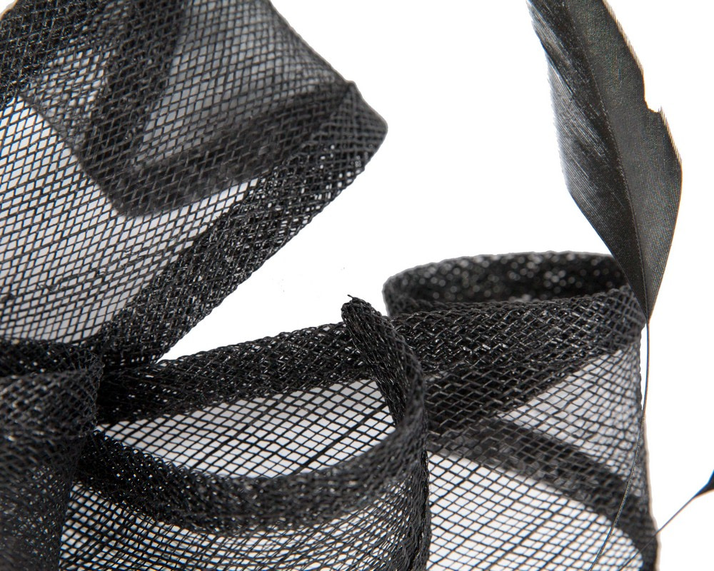 Max Alexander Black Sinamay Fascinator - Image 3