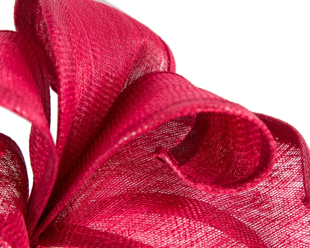 Max Alexander Vibrant Dark Red Fascinator - Fascinators.com.au Max Alexander Vibrant Dark Red Fascinator - Image 3