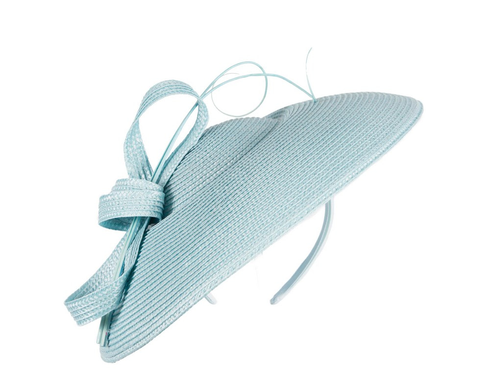 Max Alexander Light Blue Saucer Fascinator - Fascinators.com.au Max Alexander Light Blue Saucer Fascinator - Image 2