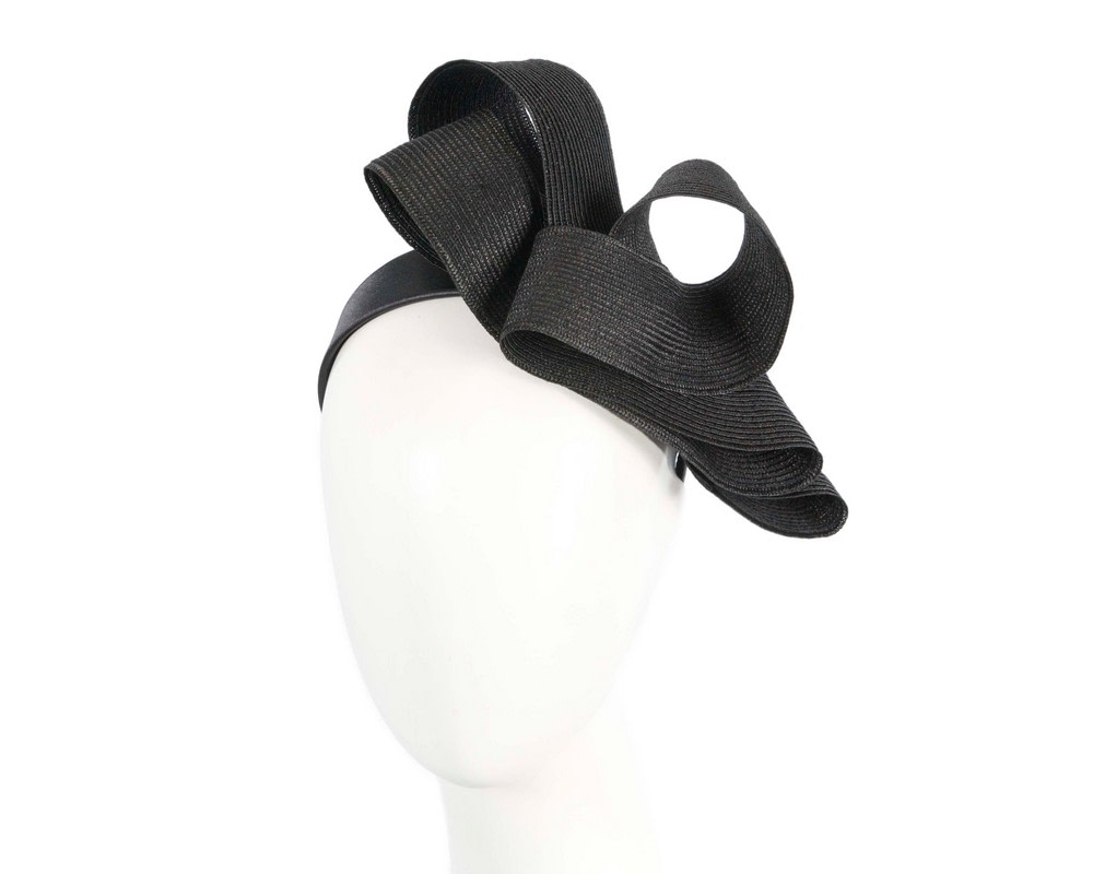 Black loops fascinator by Max Alexander