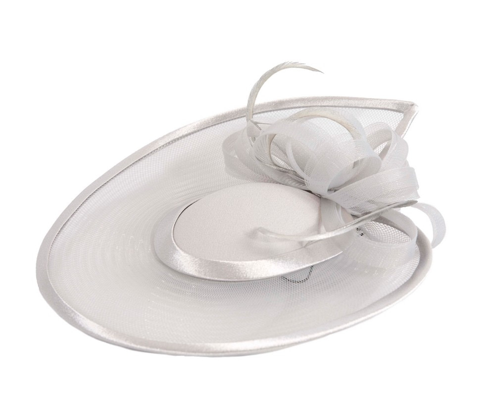 Custom Made Silver Cocktail Hat - Image 4