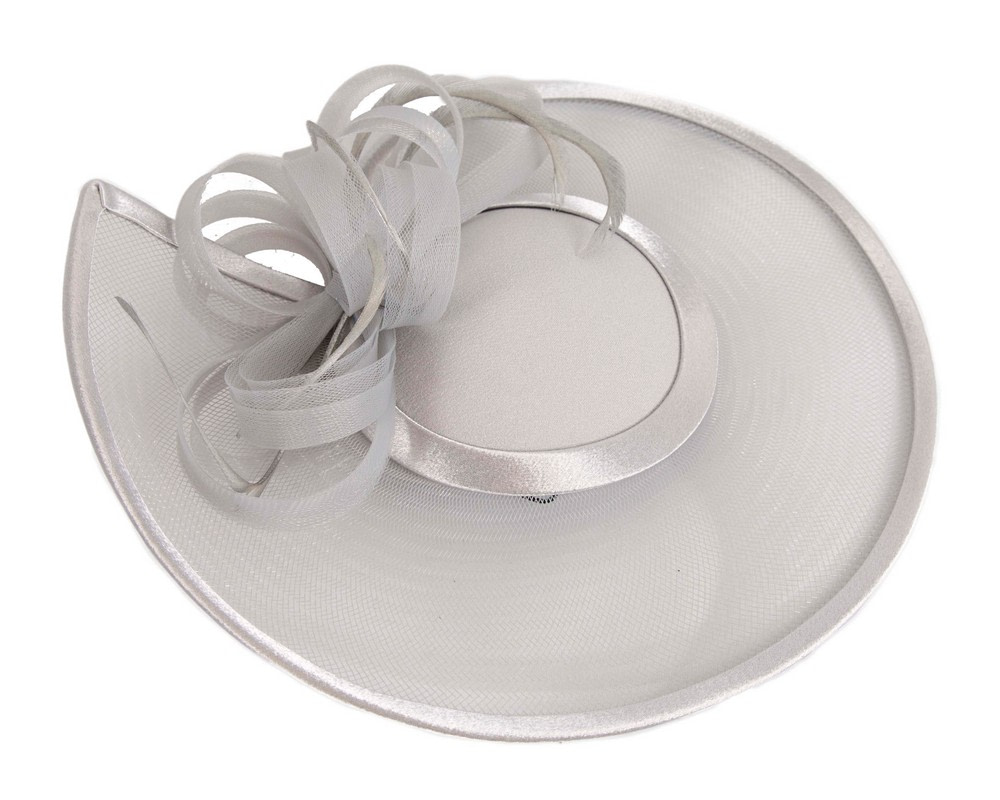 Custom Made Silver Cocktail Hat - Image 2