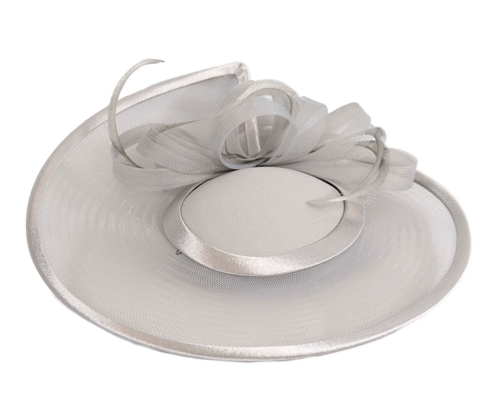 Custom Made Silver Cocktail Hat - Image 3