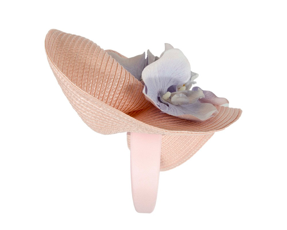 Large pink fascinator with lilac orchid flowers by Fillies Collection - Fascinators.com.au Large pink fascinator with lilac orchid flowers by Fillies Collection - Image 4