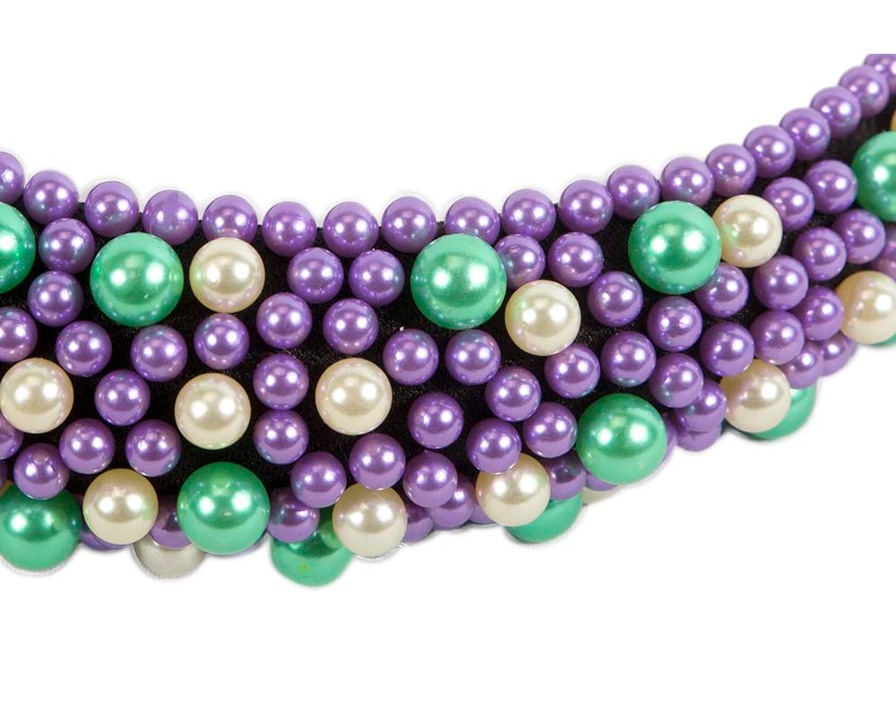 Multi-color pearls fascinator headband - Image 3
