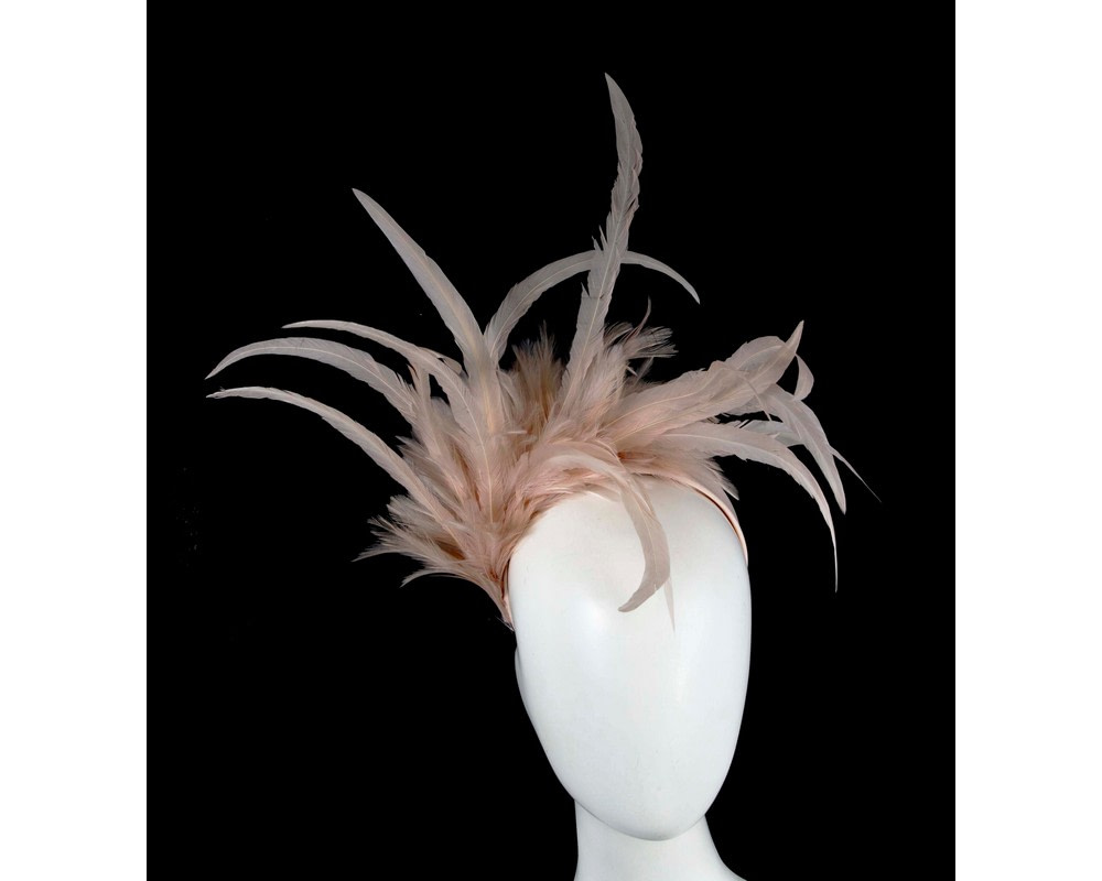 Nude feather fascinator headband - Fascinators.com.au Nude feather fascinator headband