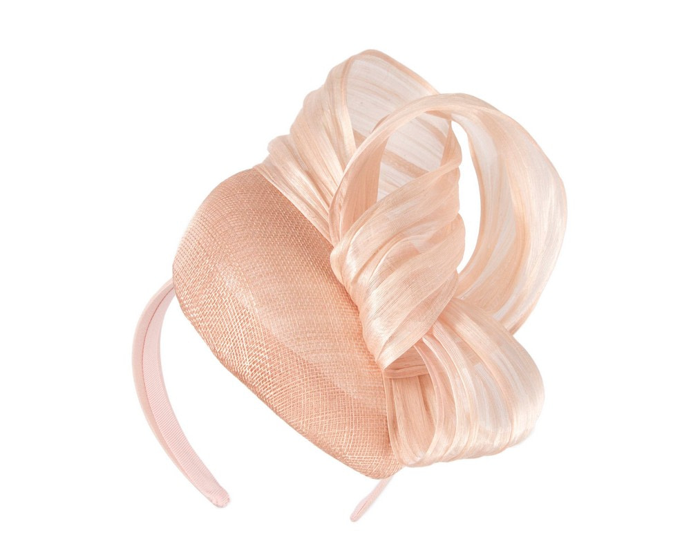 Blush pillbox silk abaca bow by Fillies Collection S307 - Image 2