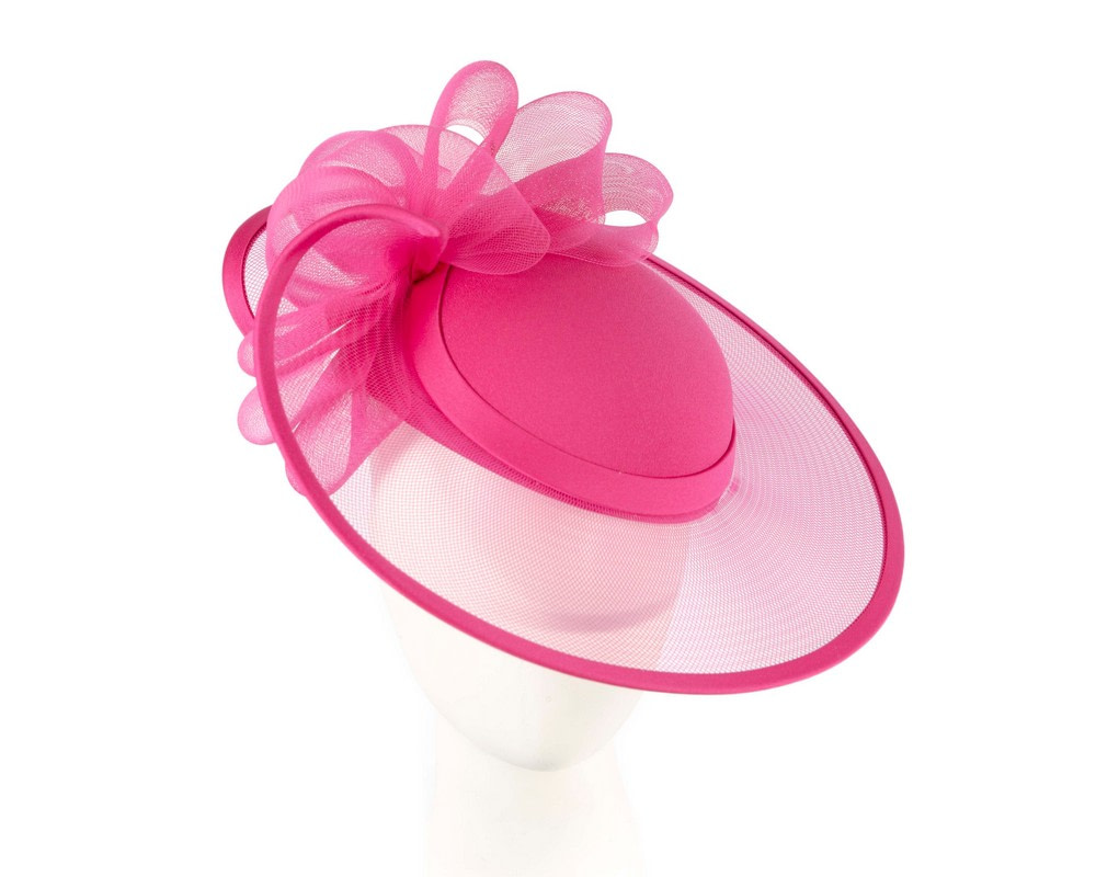 Fuchsia custom made special occasion hat