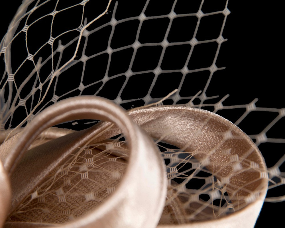 Cashew Custom-Made Cupids Millinery Cocktail Hat - Fascinators.com.au Cashew Custom-Made Cupids Millinery Cocktail Hat - Image 5