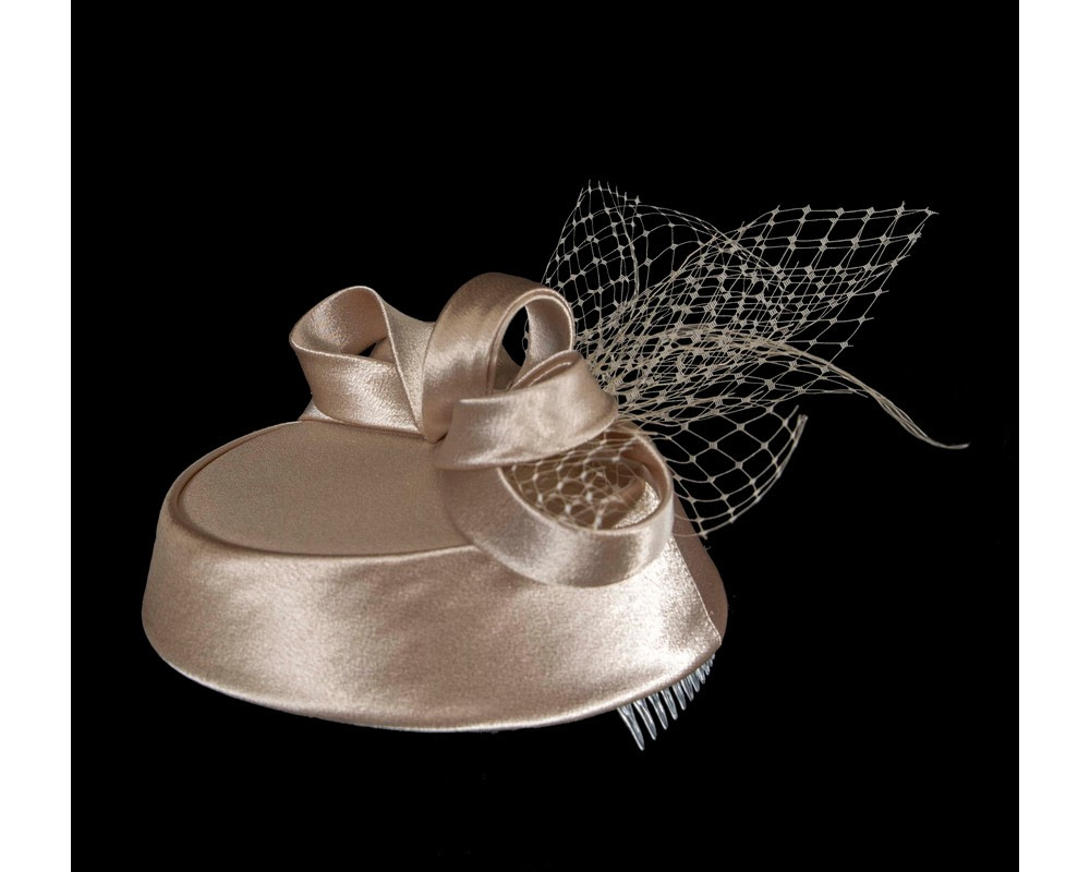 Cashew Custom-Made Cupids Millinery Cocktail Hat - Fascinators.com.au Cashew Custom-Made Cupids Millinery Cocktail Hat - Image 3