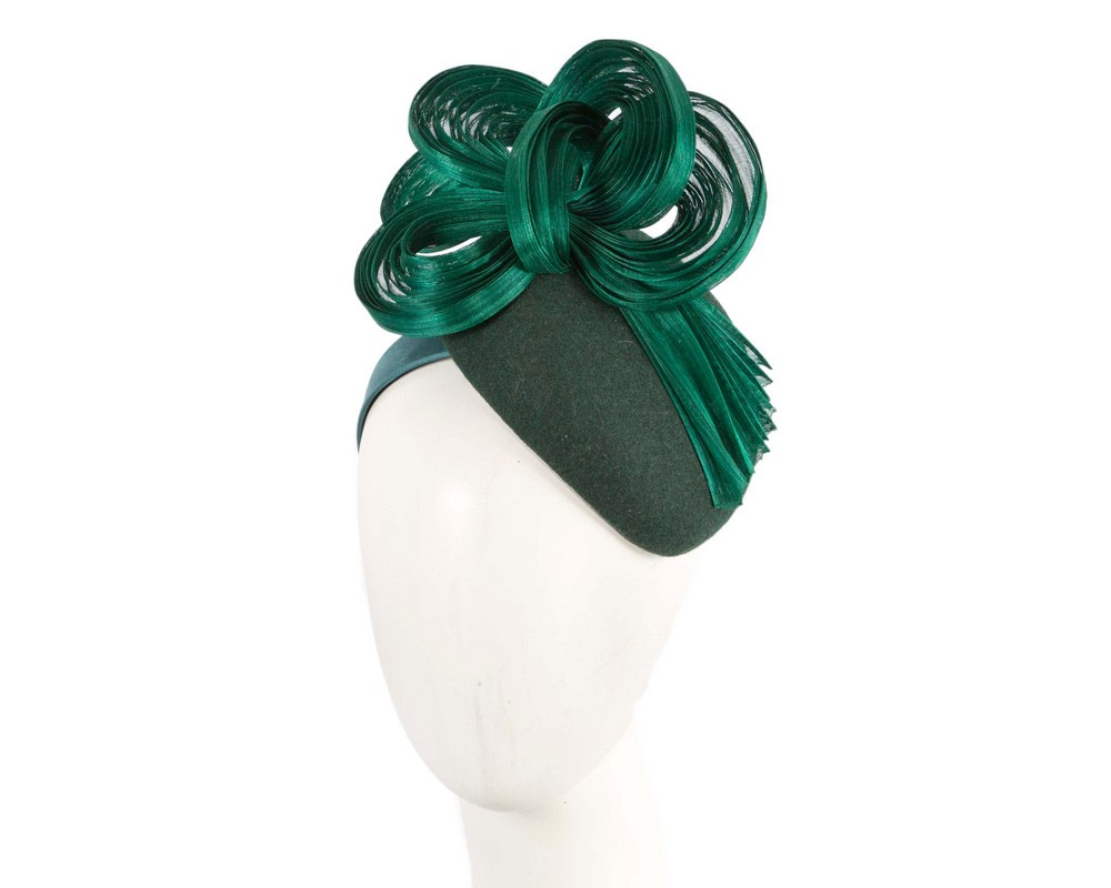 Bespoke green winter fascinator by Fillies Collection