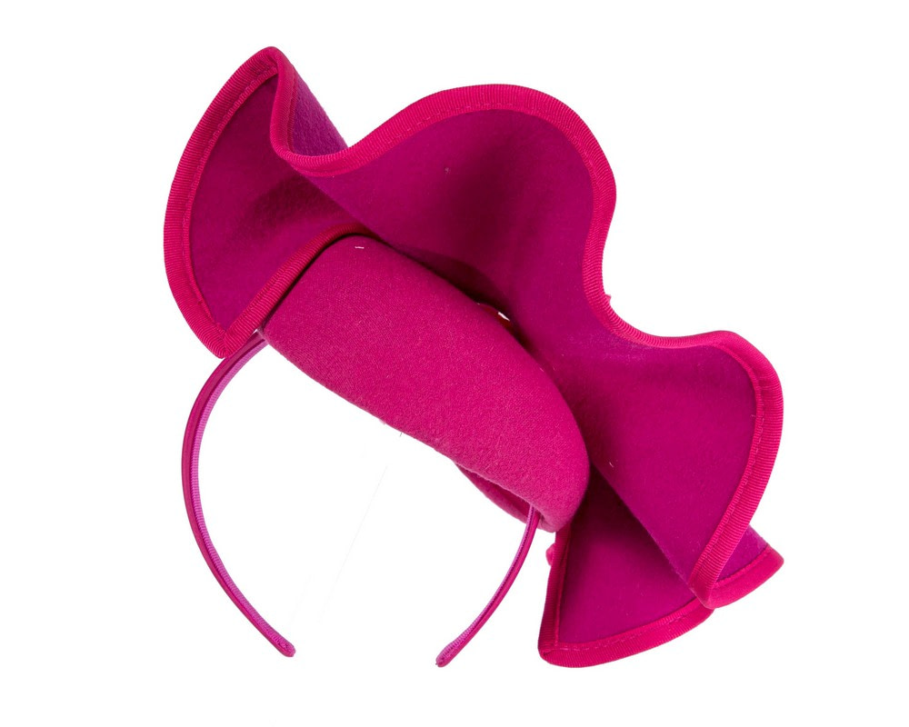 Fuchsia winter racing fascinator by Fillies Collection - Image 6