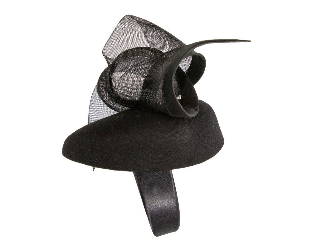 Black Winter Pillbox Fascinator by Fillies Collection - Image 3