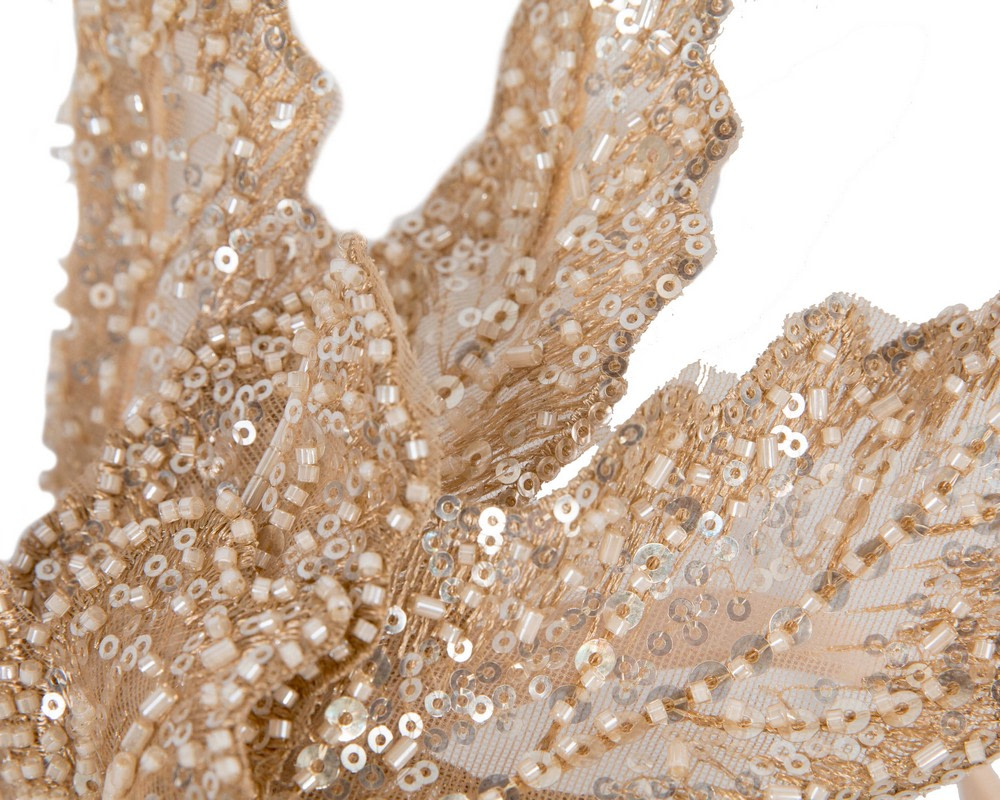 Sparkling Champagne Fascinator with Sequins by Fillies Collection - Fascinators.com.au Sparkling Champagne Fascinator with Sequins by Fillies Collection - Image 3