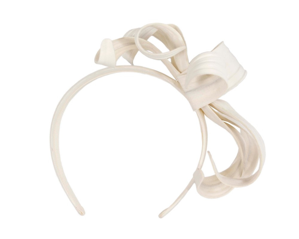 Modern Cream Bow Fascinator by Max Alexander - Image 4