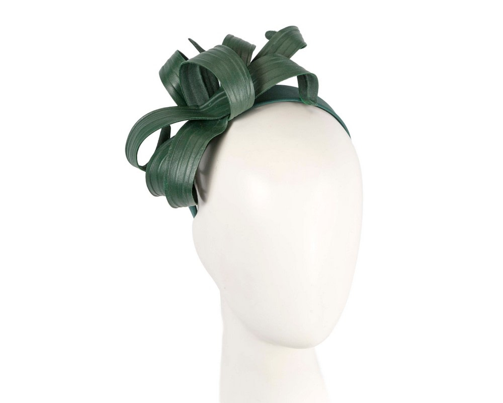 Modern Dark Green Bow Fascinator by Max Alexander
